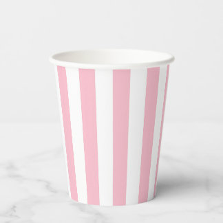 Vasos de papel de fiesta de jardín con raya vertic
