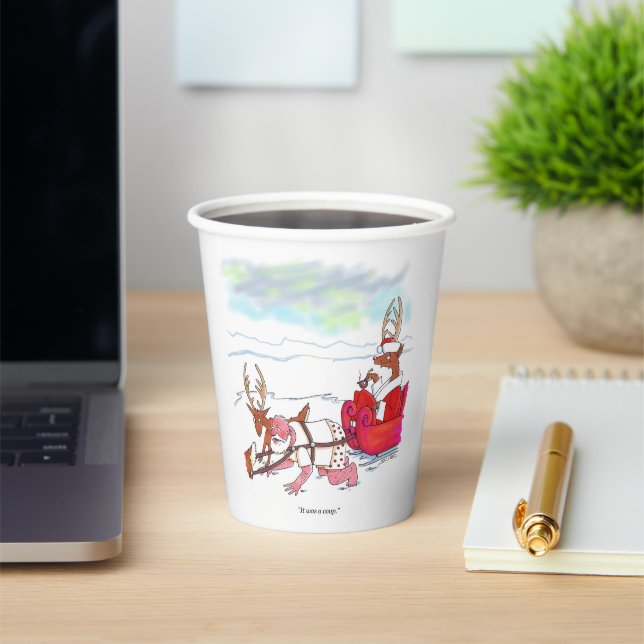 Vasos de papel de Golpe de Santa Claus (in situ)