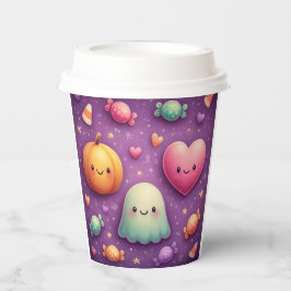 Vasos de papel de Halloween Kawaii lindos
