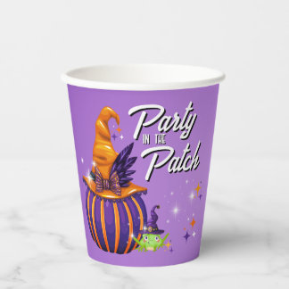 Vasos de papel de Halloween para fiesta en el jard