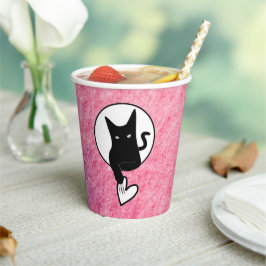 Vasos de papel de Halloween rosados de Poet Adiela