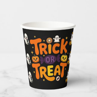Vasos de papel de Halloween 'Truco o trato'