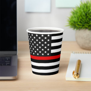 Vasos de papel de la bandera estadounidense Thin R