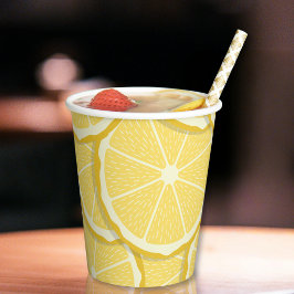 Vasos de papel de limón y cítricos | Verano italia