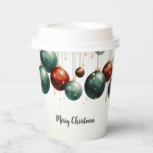 Vasos de papel de Navidad (Anverso)