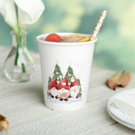 Vasos de papel de Navidad de tres gnomos