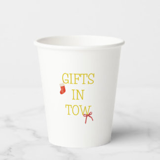 Vasos de Papel de Navidad Regalos a Remolque