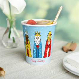 Vasos de papel de Reyes Magos de Navidad lindos