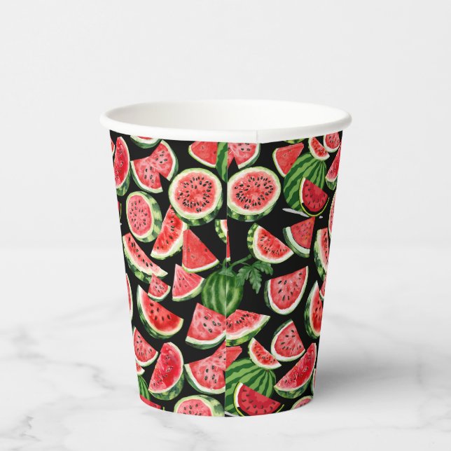 Vasos de Papel de Sandía con Acuarela – Fiesta de  (Derecha)