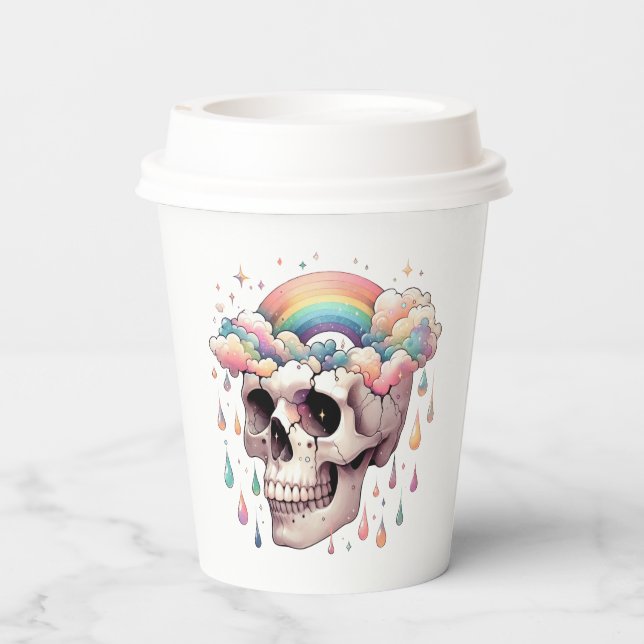 Vasos de papel de sueños de arcoíris (Reverso )