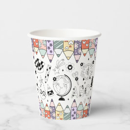 Vasos De Papel De vuelta a la escuela
