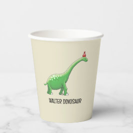 Vasos de papel de Walter el dinosaurio