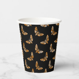 Vasos De Papel Death's Head Moth Pattern