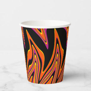 Vasos De Papel Debilitado en negro, rosa, Naranja y amarillo