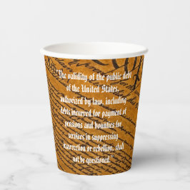 Vasos De Papel Decimocuarta Enmienda Deuda Pública