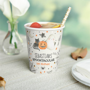 Vasos De Papel Decoración de cumpleaños hábil de Halloween fan
