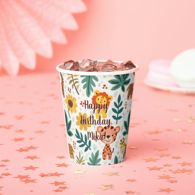 Vasos De Papel decoración de cumpleaños infantil (in situ)