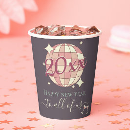 Vasos De Papel decoración de fiesta de Nochevieja año 2025 para c