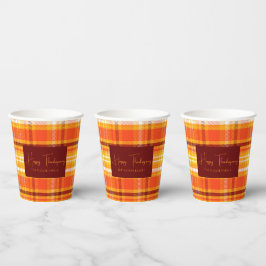 Vasos De Papel Decoración de hogar de cuadros de otoño temporada 