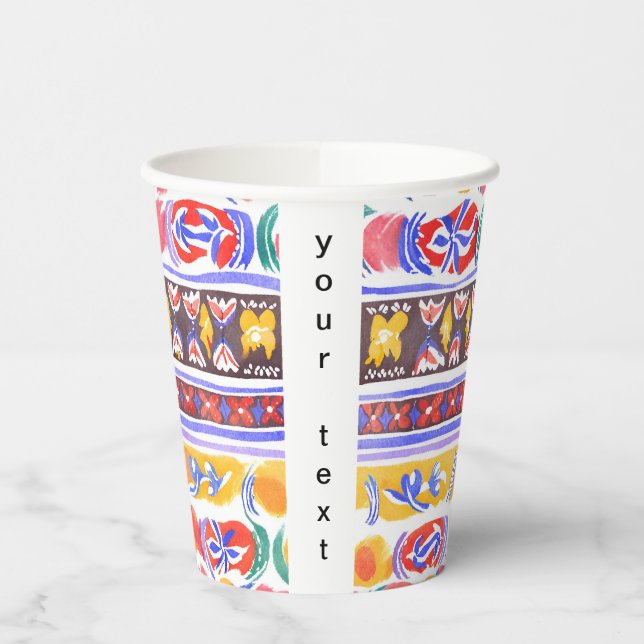 Vasos De Papel decoración tradicional rumana (Izquierda)