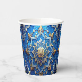 Vasos de Papel Decorativos Azules para Fiestas