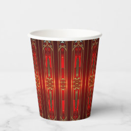 Vasos de Papel Decorativos Navideños Rojos Ornamen