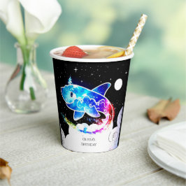 Vasos De Papel Deepsea Magical Sencillo Cumpleaños del Tiburón