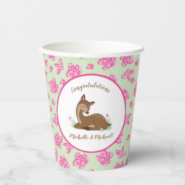 Vasos De Papel Deer Fawn Baby Shower Woodland Animals