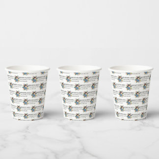Vasos De Papel Definición de Momfulness con Patrón Floral de Mate