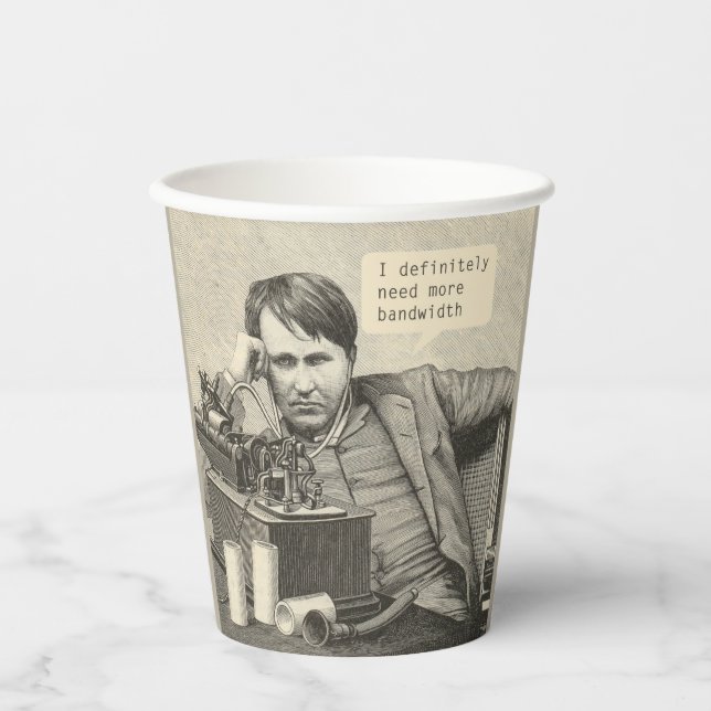 Vasos De Papel Definitivamente Necesito Más Ancho De Banda (Anverso)