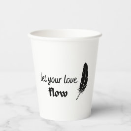 Vasos De Papel Deja que tu amor fluya