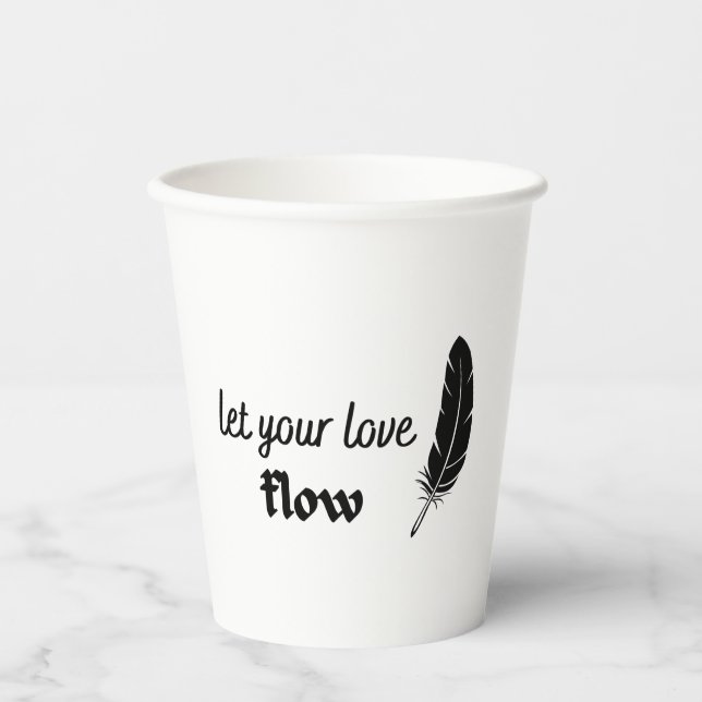 Vasos De Papel Deja que tu amor fluya (Anverso)
