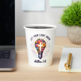 Vasos De Papel Deja que tu luz brille