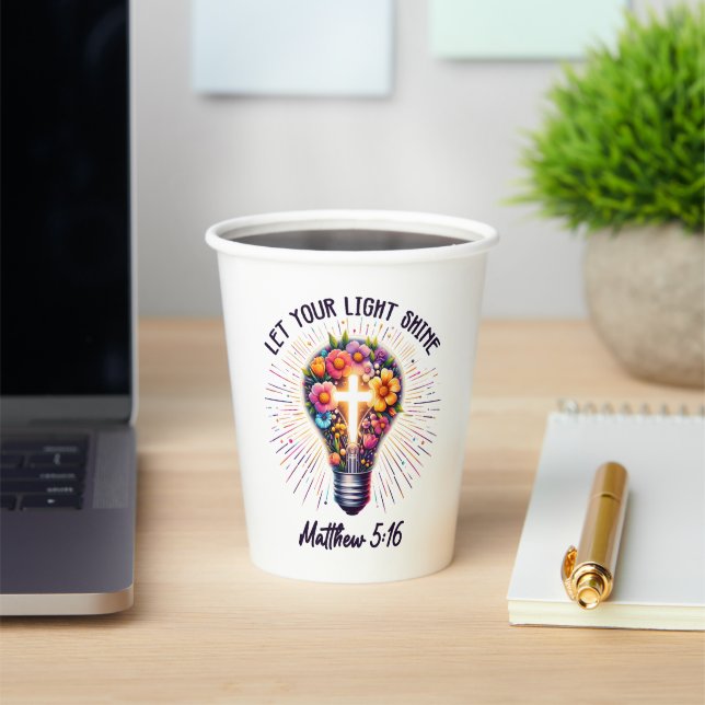 Vasos De Papel Deja que tu luz brille (in situ)