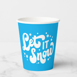 Vasos De Papel Dejar que nieve diseño invernal