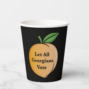 Vasos De Papel Dejen que todos los georgianos voten