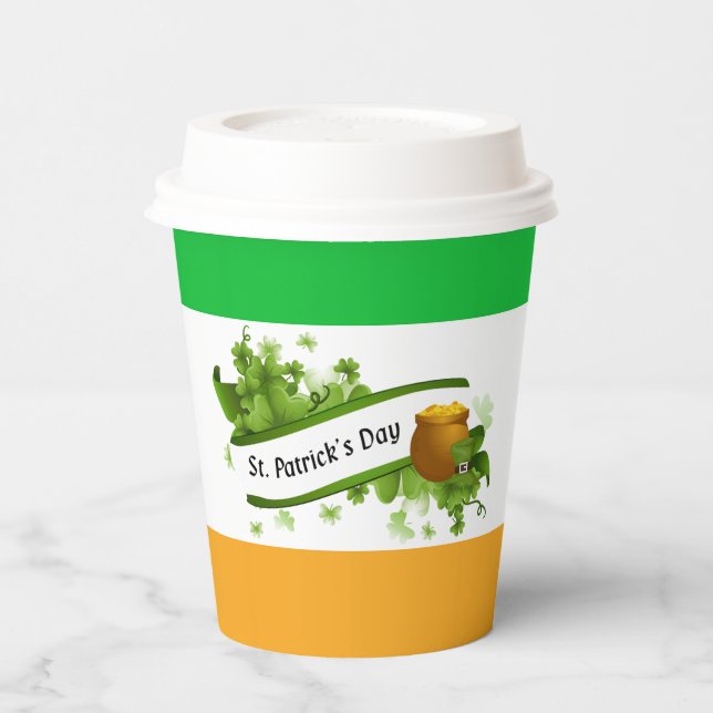 Vasos de papel del Día de San Patricio (Izquierda)