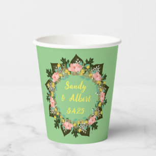 Vasos De Papel Delicado Pastel Perfección para celebraciones de e
