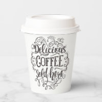 Delicioso Café Vendido Aquí | Añadir su logotipo