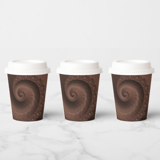 Vasos De Papel Delish Chocolate Swirl (Multi)