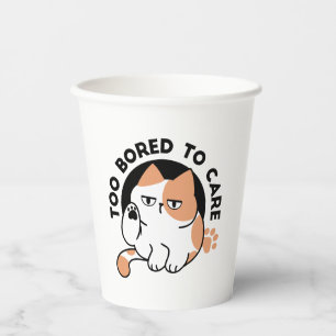 Vasos De Papel Demasiado Aburrido para Importar – Frase Divertida