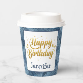 Vasos De Papel Denim Blue Jean Birthday Paper Cup