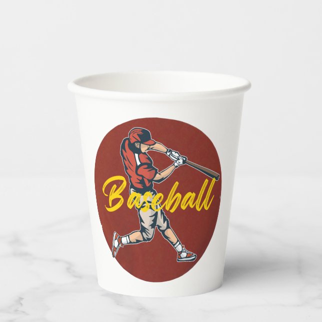 Vasos De Papel Deporte de béisbol (Anverso)