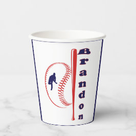Vasos De Papel Deportes de Estrella de Béisbol