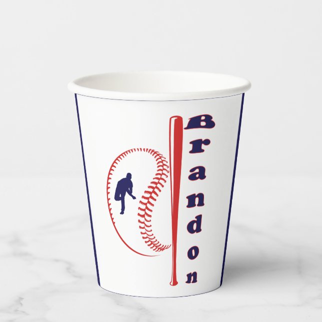 Vasos De Papel Deportes de Estrella de Béisbol
