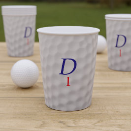 Vasos De Papel Deportes de golf Cuadros de papel de cumpleaños