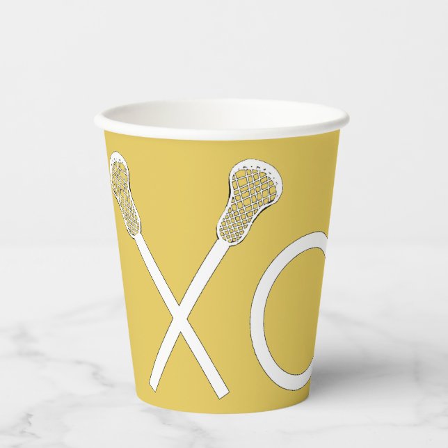 Vasos De Papel Deportes de Lacrosse (Anverso)