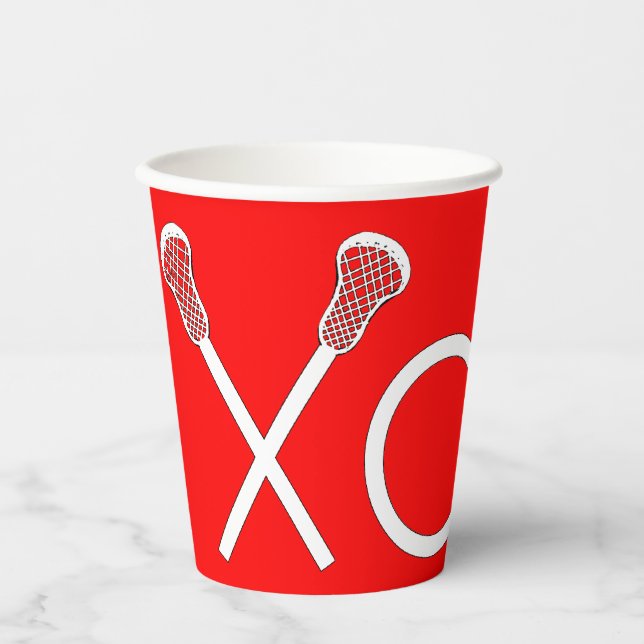 Vasos De Papel Deportes de Lacrosse (Anverso)