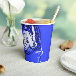 Vasos De Papel Deportes de voleibol y natalidad azul adolescente