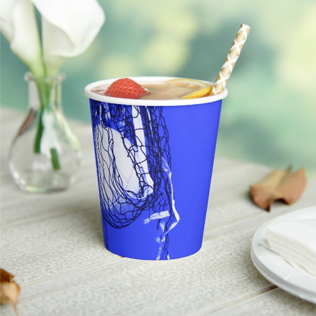 Vasos De Papel Deportes de voleibol y natalidad azul adolescente (in situ)